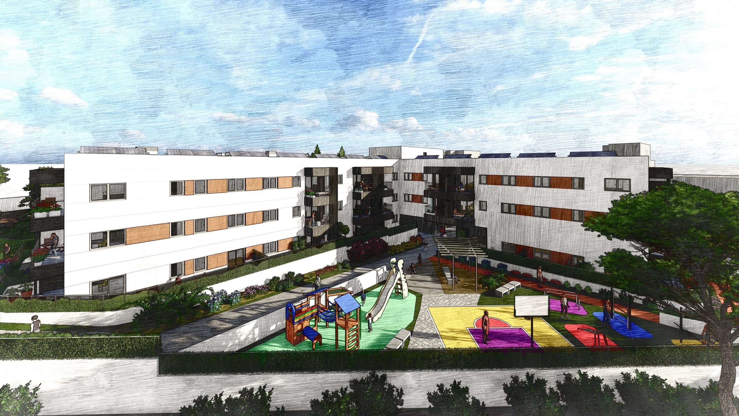 42 VIVIENDAS ALQUILER ASEQUIBLE EN POZUELO DE ALARCÓN, MADRID. PECSA INMO